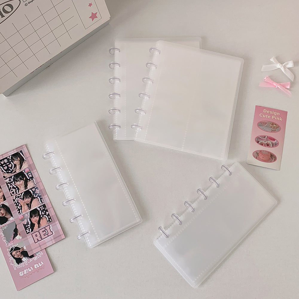 Photobooth Selfie Binder - 10 inserts, 1 column/2columns - Kpop Photobooth Selfie Album - Transparent