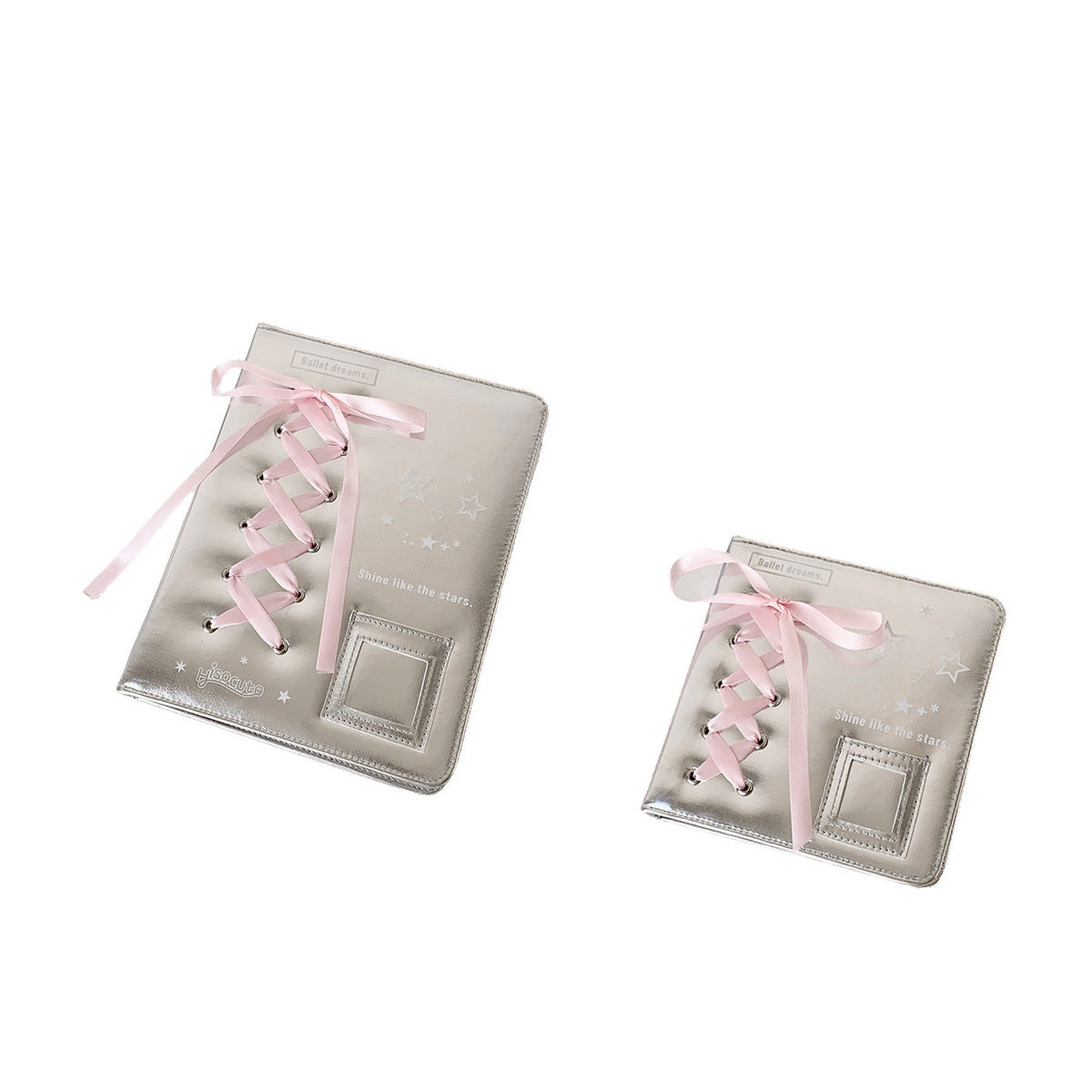 Photocard Album - 2 or 4 cards/page - Kpop Photocard Collection - Balletcore Silver Leather