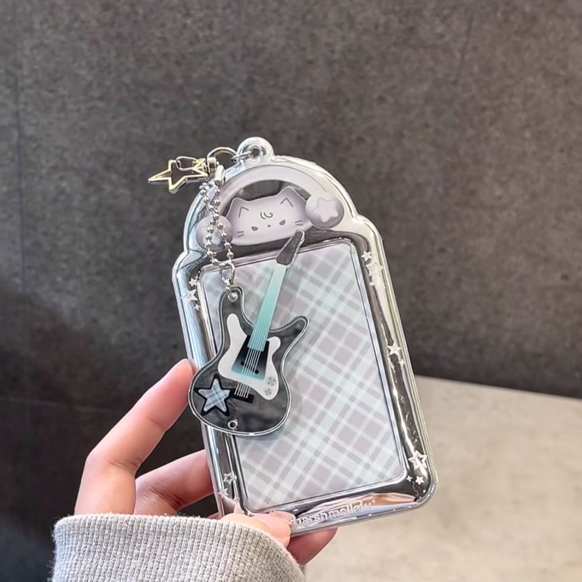 Photocard Holder Keyring - PVC, Single Sided for Kpop Photocard Display - Rockstar