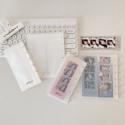 Photobooth Selfie Binder - 10 inserts, 1 column/2columns - Kpop Photobooth Selfie Album - Transparent