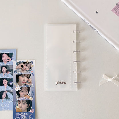 Photobooth Selfie Binder - 10 inserts, 1 column/2columns - Kpop Photobooth Selfie Album - Transparent