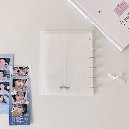 Photobooth Selfie Binder - 10 inserts, 1 column/2columns - Kpop Photobooth Selfie Album - Transparent