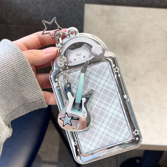 Photocard Holder Keyring - PVC, Single Sided for Kpop Photocard Display - Rockstar